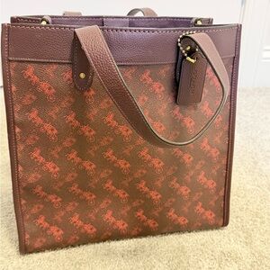 Coach Field Tote 30 Oxblood
